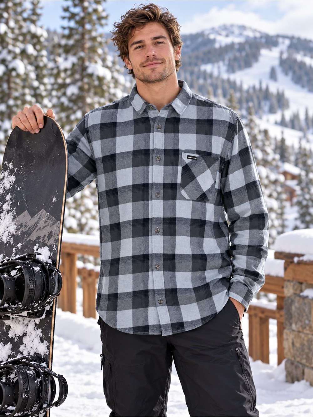 Quiksilver Men’s L XL 100% Cotton Plaid Flannel Shirt Quarry Penmar NWT